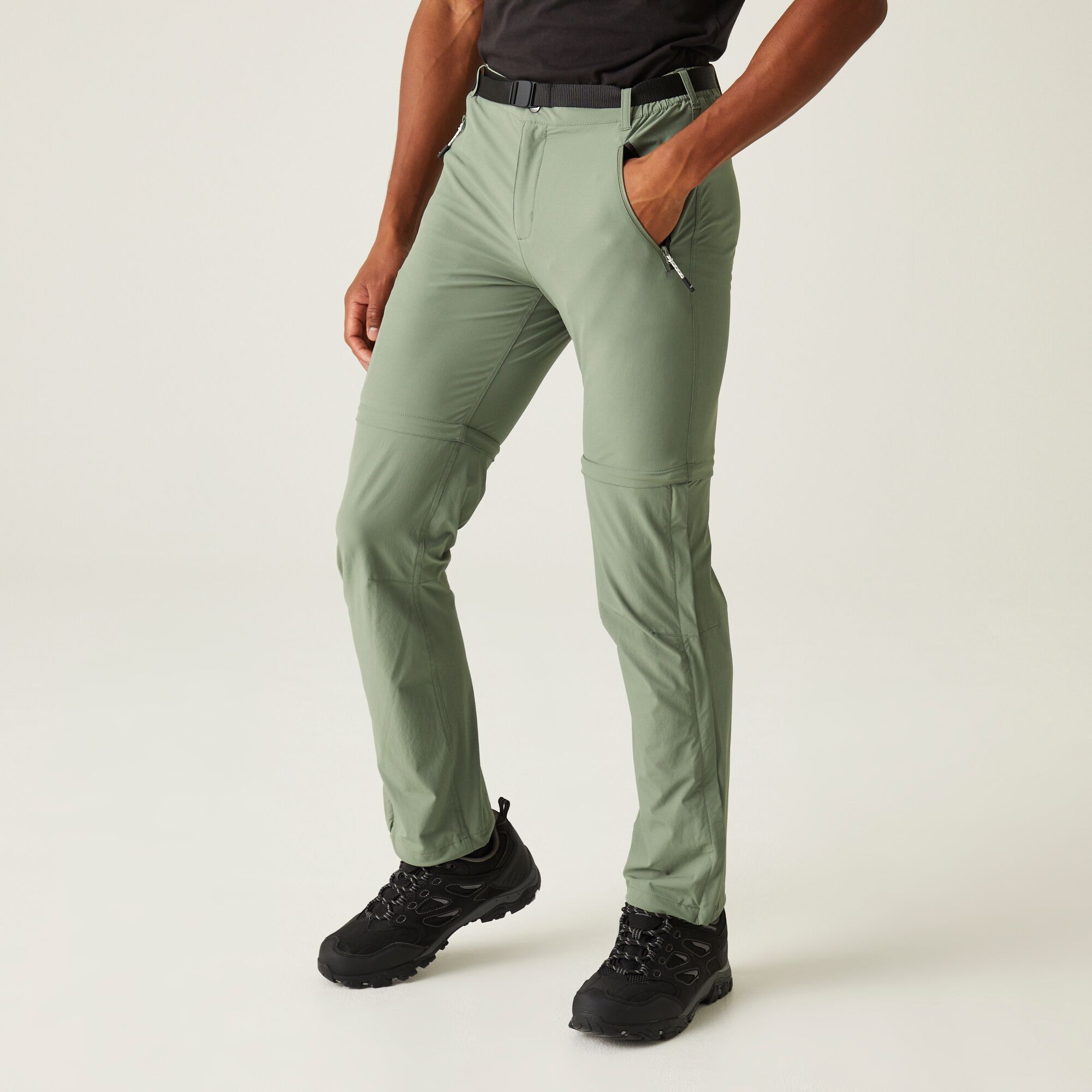 Regatta   Spodnie męskie trekkingowe Xert Stretch III Zip Off Zielony