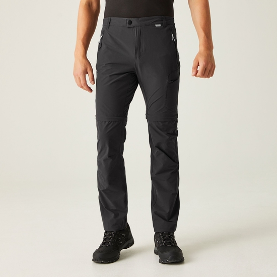 Men's Highton Zip Off Walking Trousers Seal Grey 