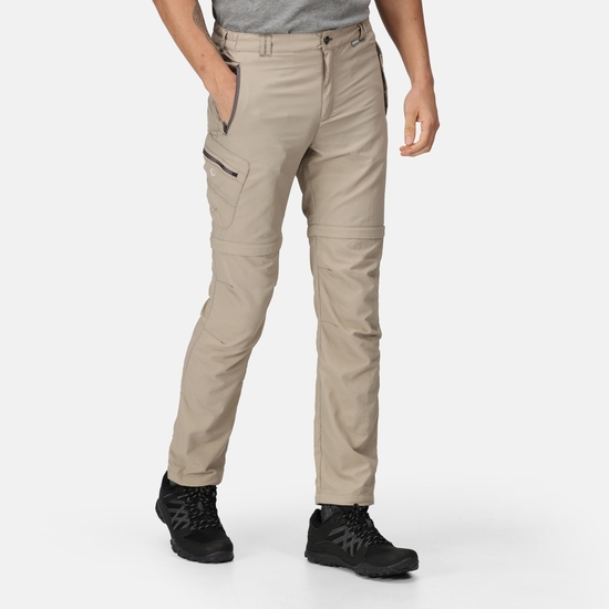 Męskie spodnie z odpinanym nogawkami Leesville II Beżowy