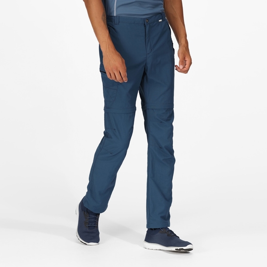 Męskie spodnie z odpinanym nogawkami Leesville II Niebieski
