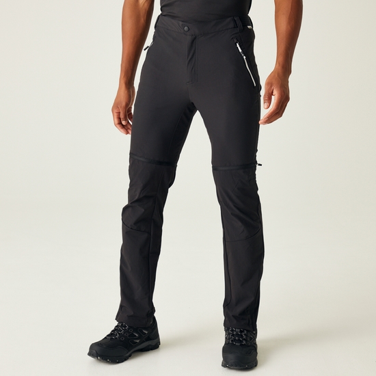 Męskie spodnie z odpinanymi nogawkami Mountain Zip Off Czarno-popielaty