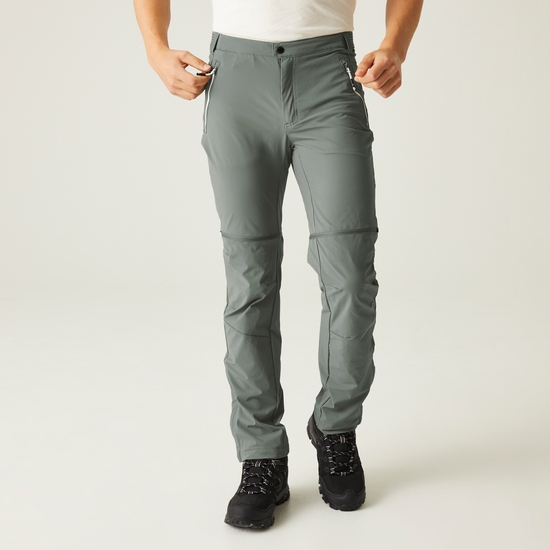 Męskie spodnie z odpinanymi nogawkami Mountain Zip Off Zielony