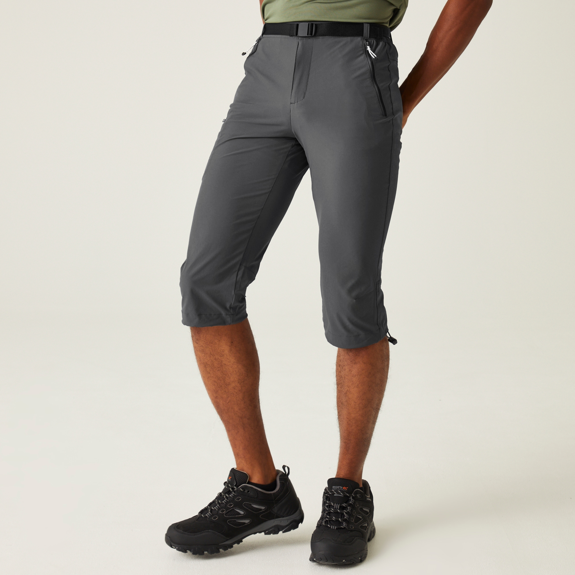 Regatta Regatta Spodnie męskie trekkingowe capri Xert Stretch III Szary