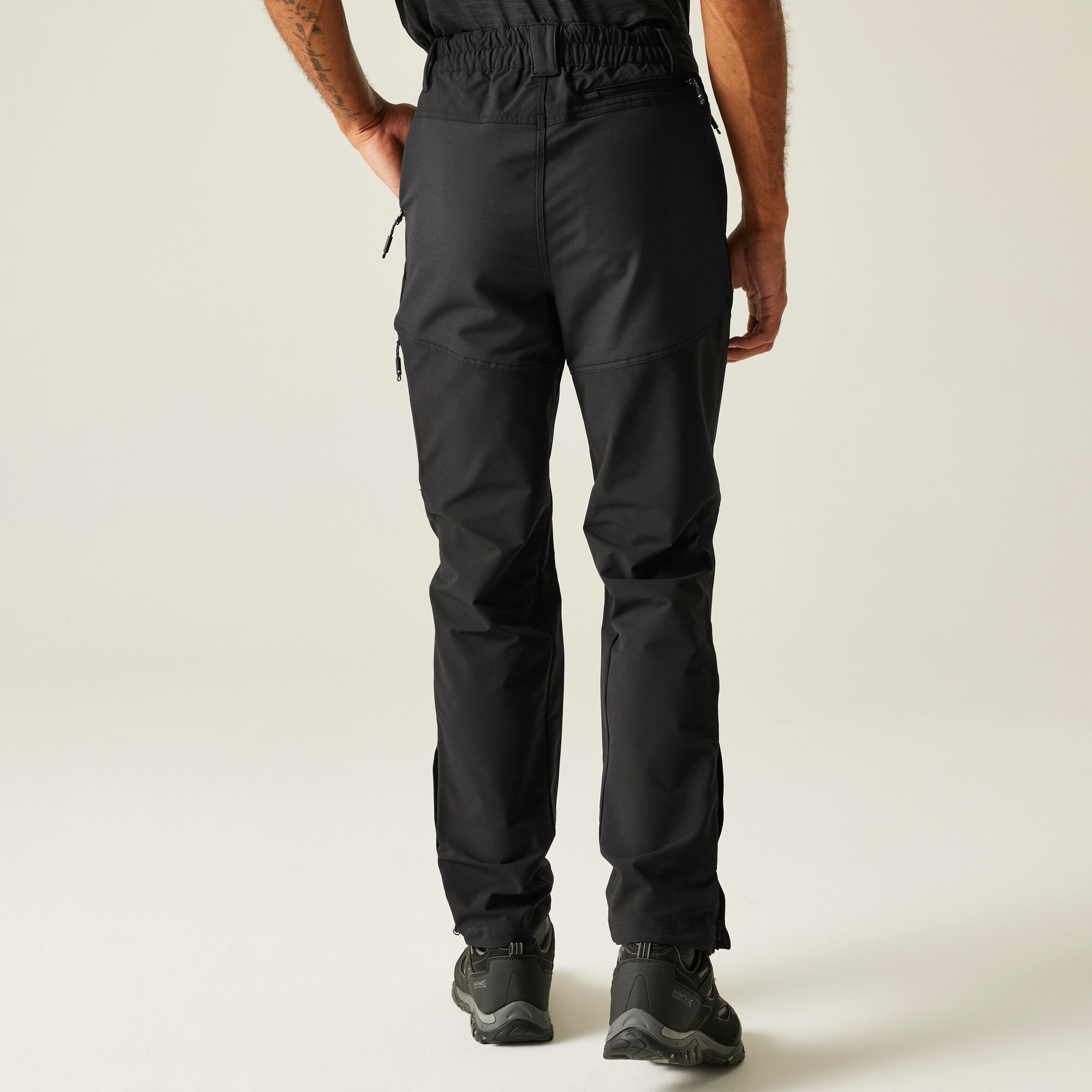 Regatta Spodnie męskie trekkingowe ze streczem Questra V Czarny