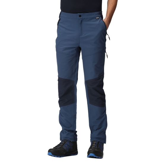 Questra V Homme Pantalon de marche Bleu