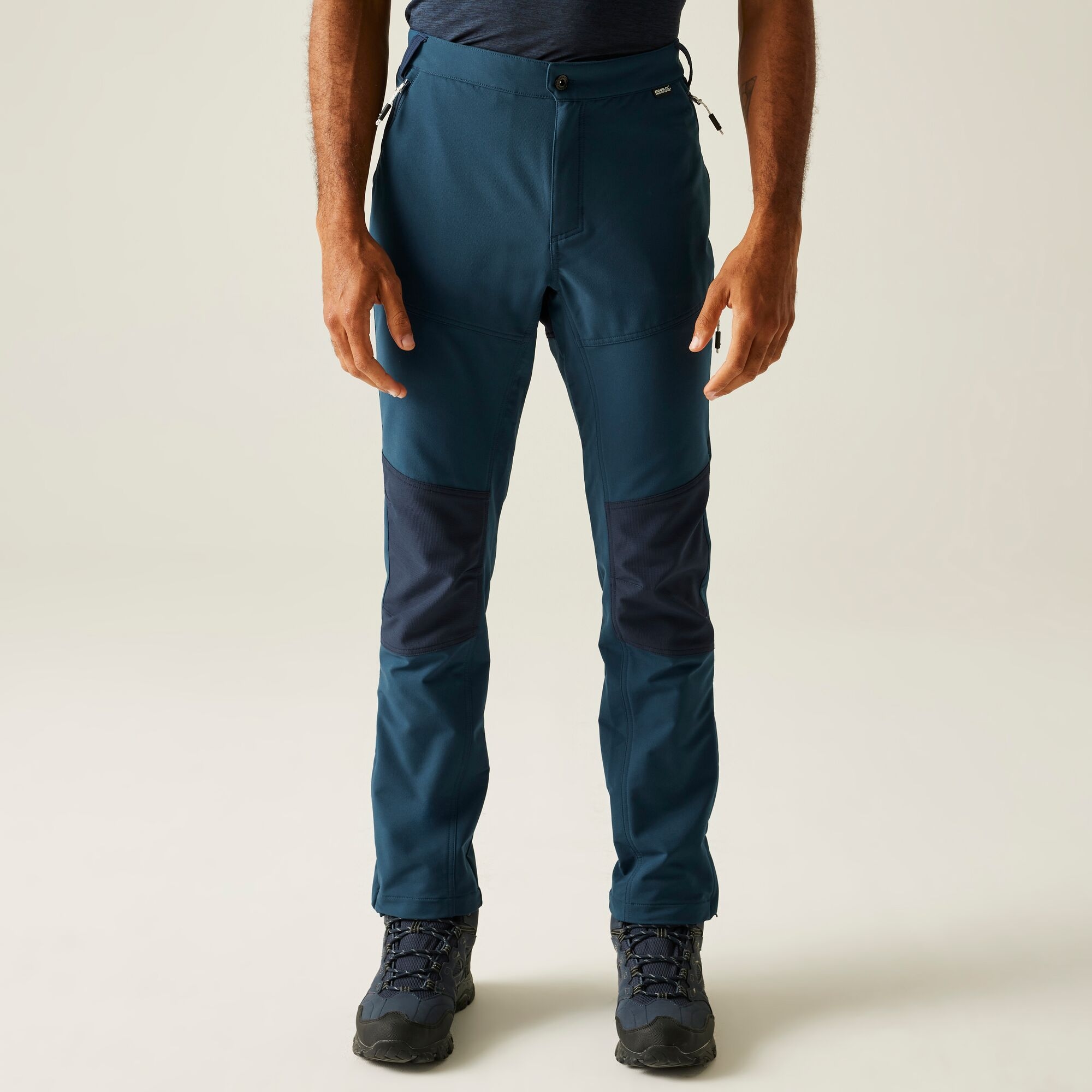 Regatta Spodnie męskie trekkingowe ze streczem Questra V Niebieski