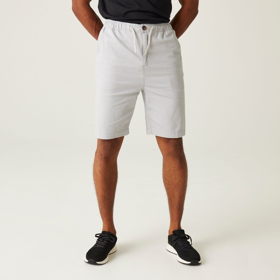 Men's Aldan Casual Chino Shorts Silver Grey