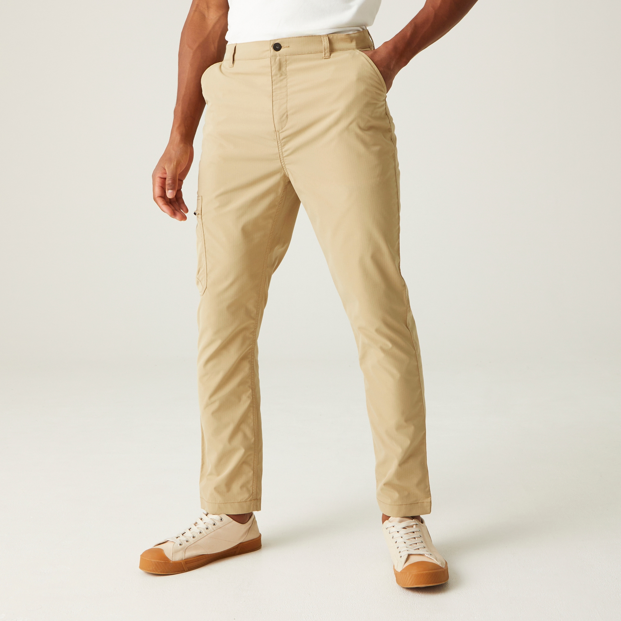 Regatta Spodnie męskie Dalry Multi Pocket Beżowe