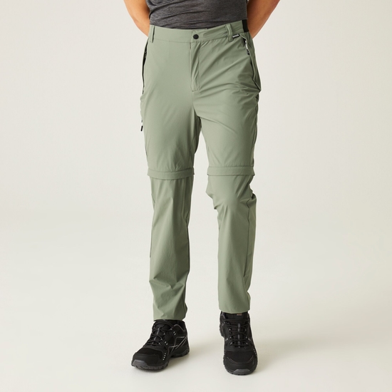 Travel Light verstaubare Zip-Off-Hose für Herren Grün
