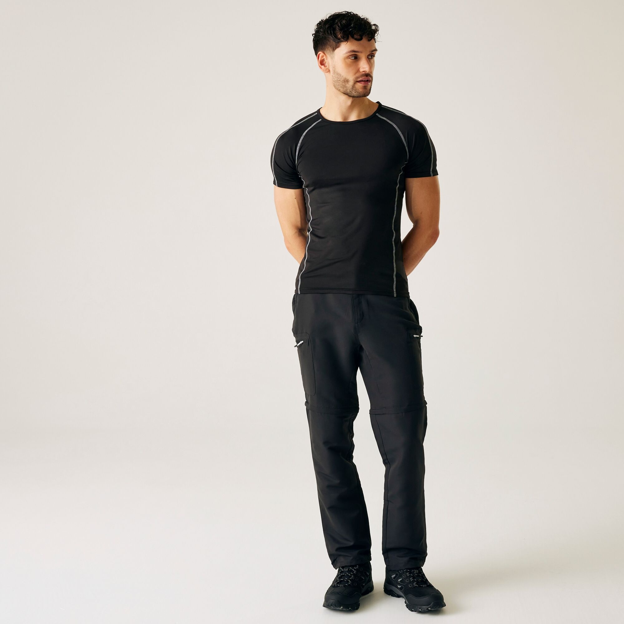 Męskie spodnie z odpinanymi nogawkami Leesville III Zip Off Szary