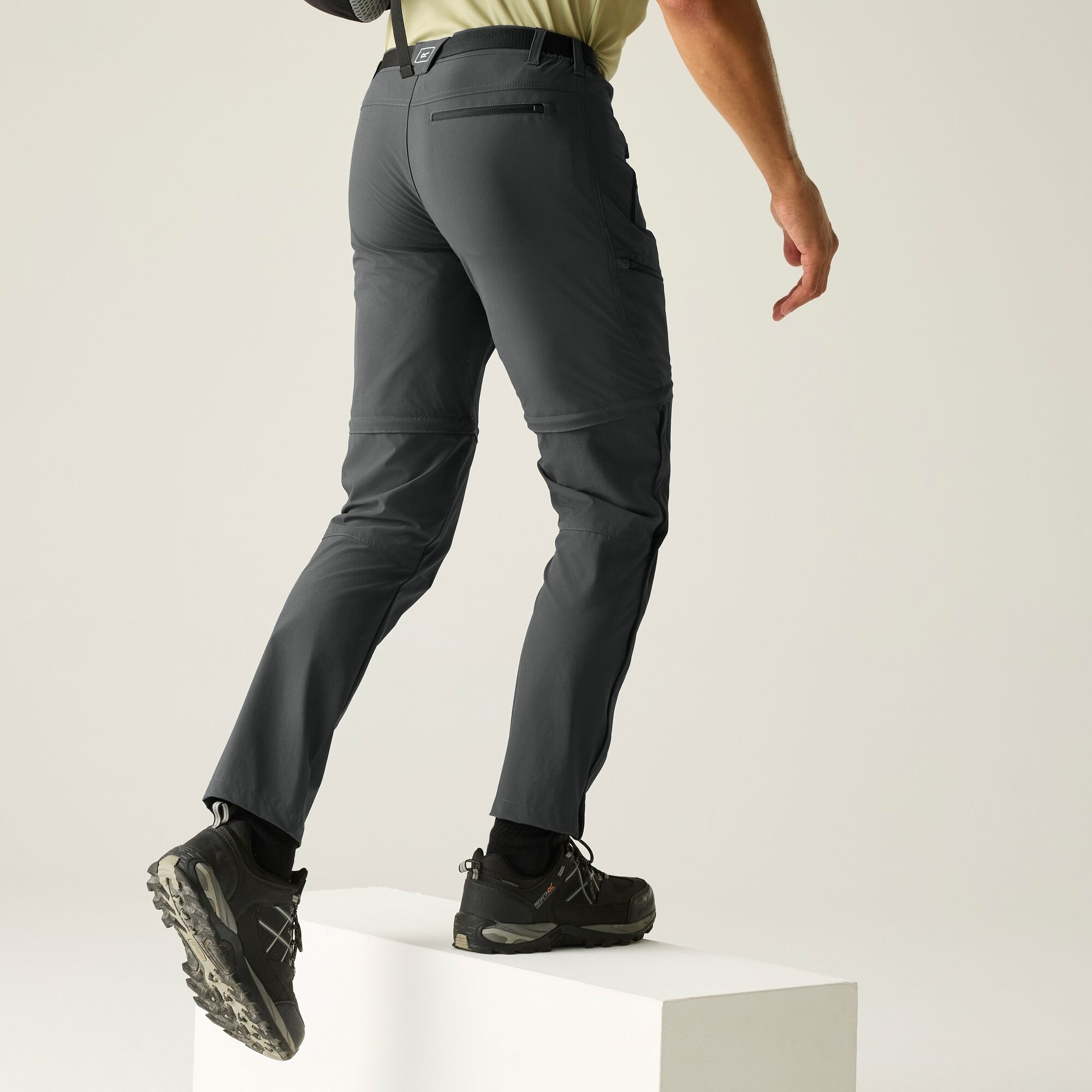 Regatta Spodnie męskie trekkingowe z odpinanymi nogawkami Xert Stretch Szary