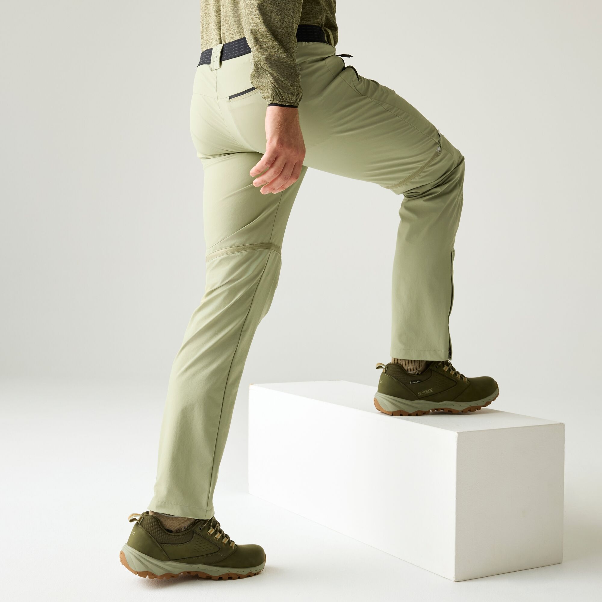 Regatta   Spodnie męskie trekkingowe z odpinanymi nogawkami Mountain Z/O Zielony