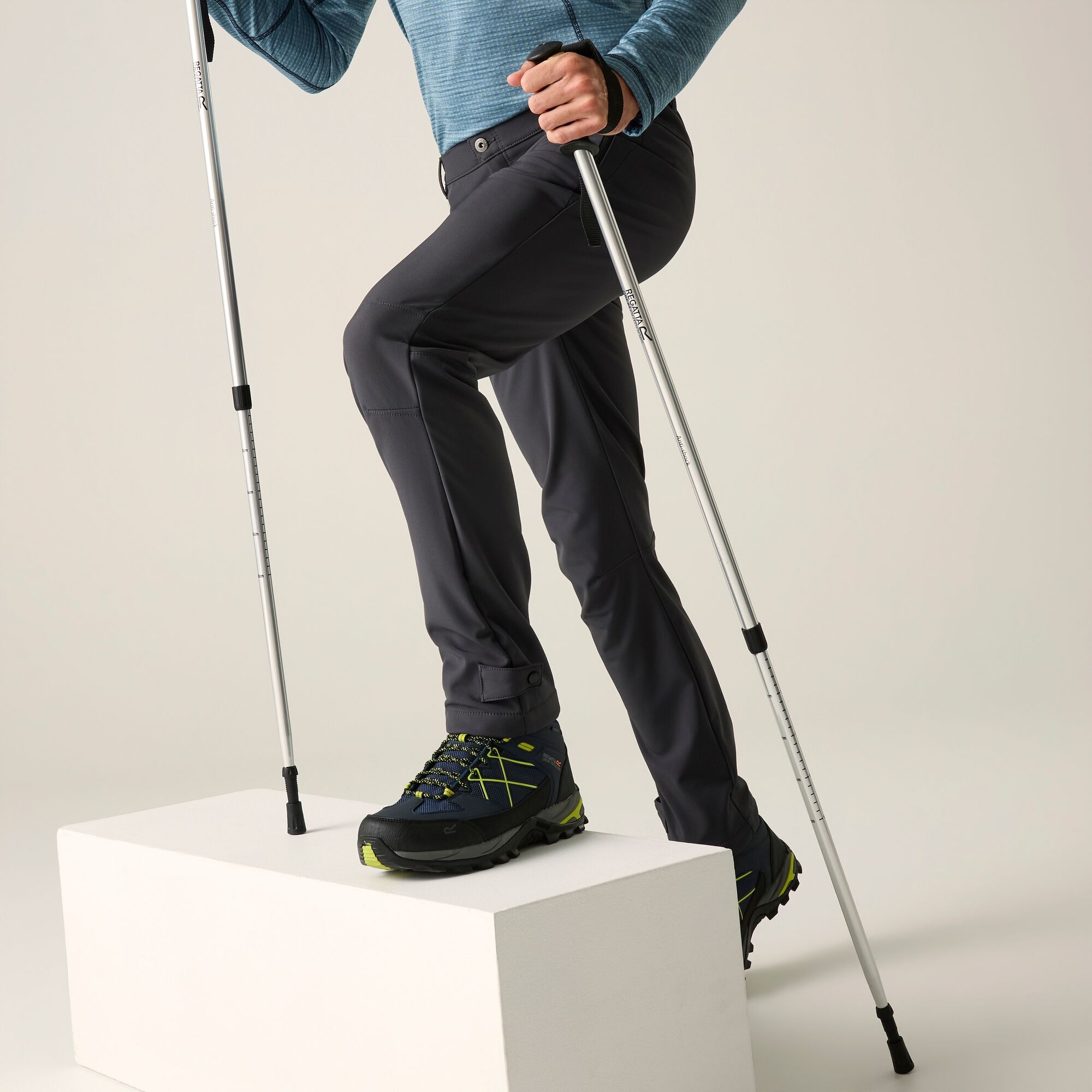 Regatta Spodnie trekkingowe męskie Geo Softshell Szary