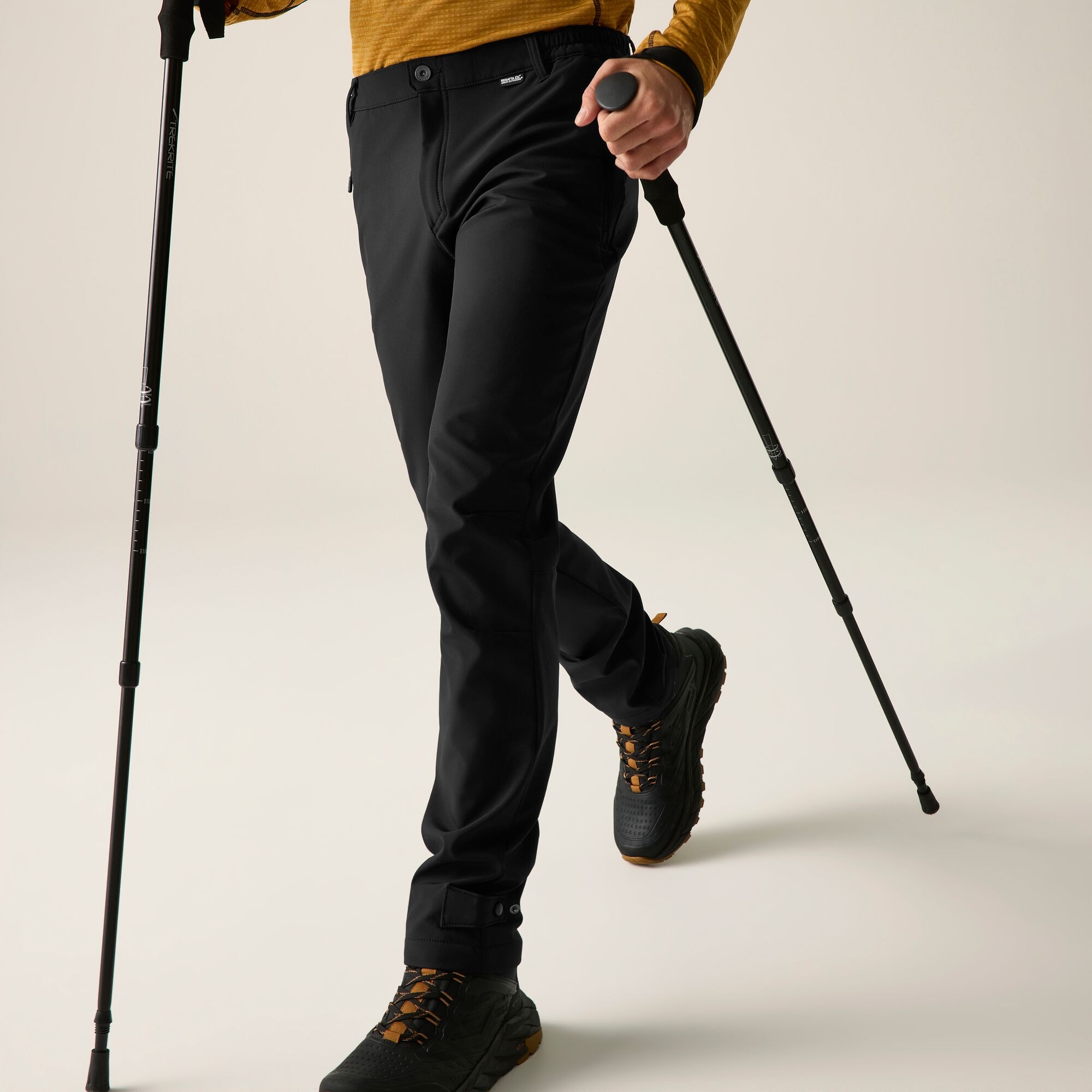 Regatta Spodnie trekkingowe męskie Geo Softshell Czarny