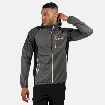 Men's Tarvos III Hooded Softshell Walking Jacket Magnet Grey Ash Black