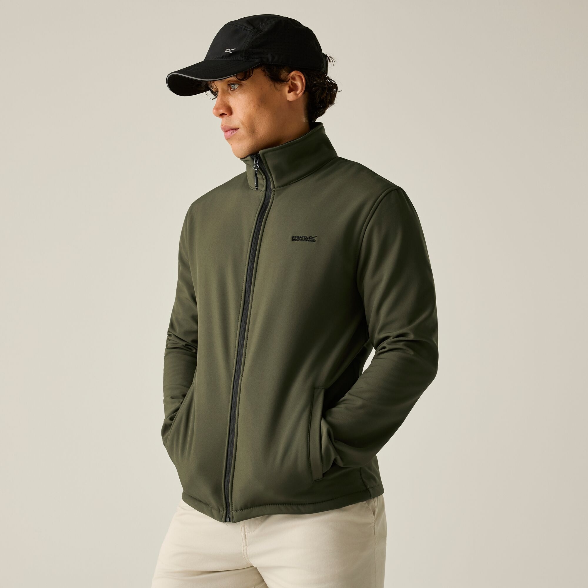 Regatta Kurtka męska softshell przeciwdeszczowy Cera V Ciemne khaki