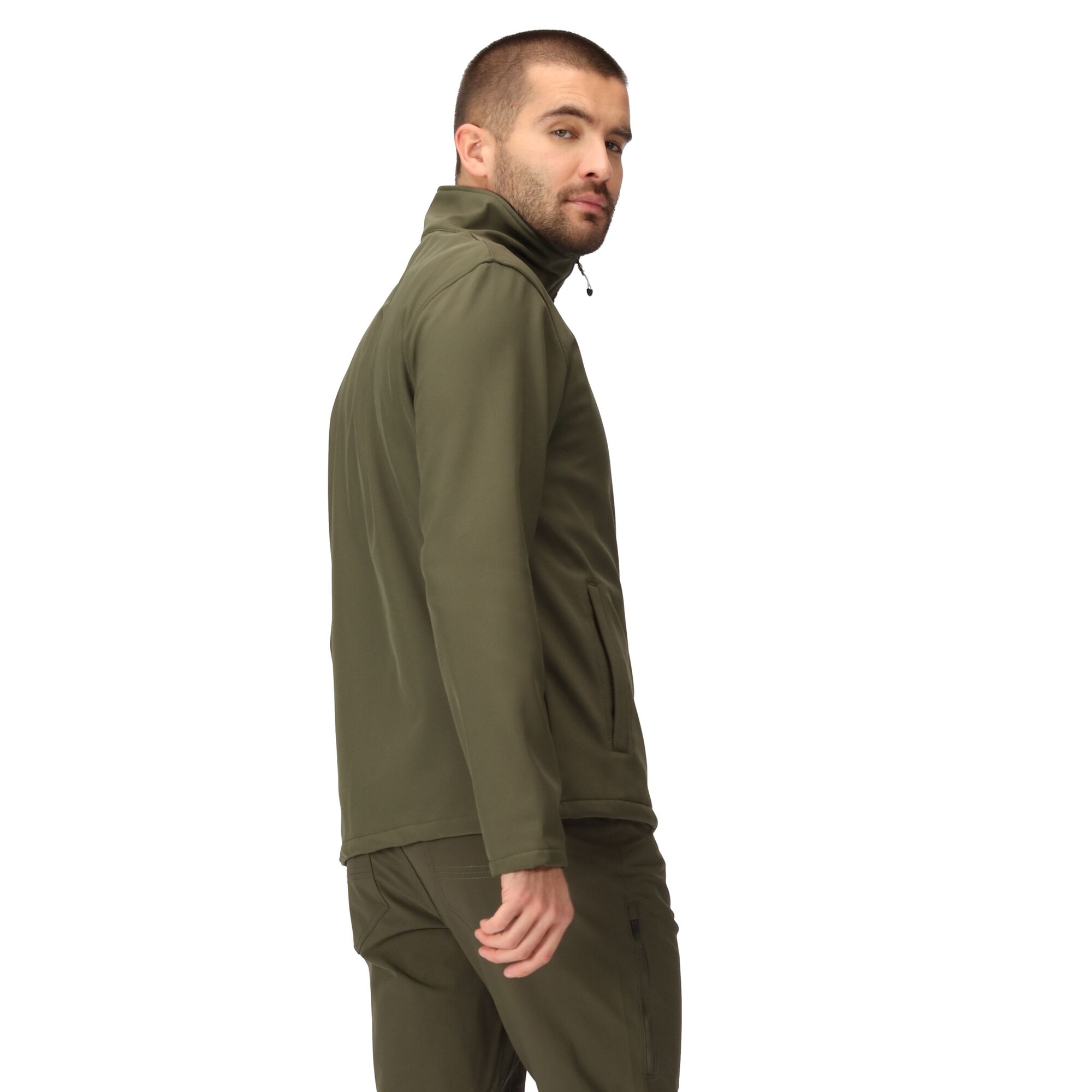 Kurtka męska softshell przeciwdeszczowy Cera V Ciemne khaki