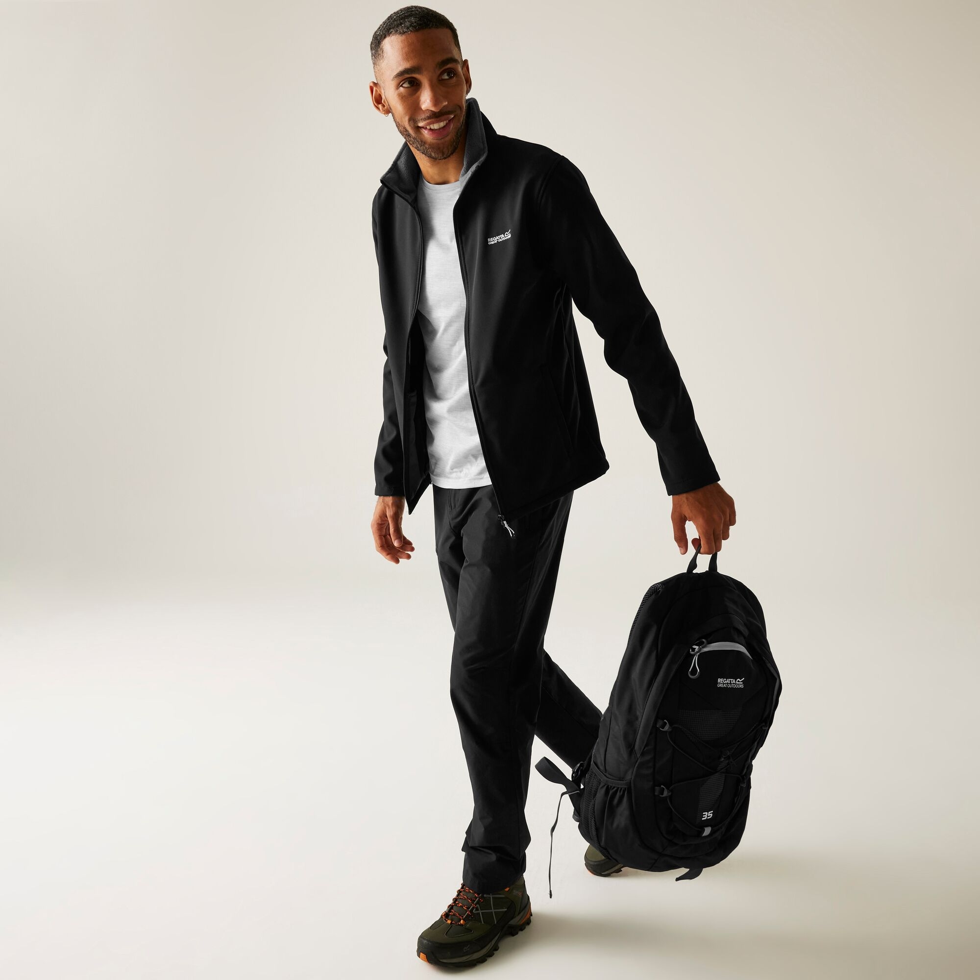 Regatta Kurtka męska softshell przeciwdeszczowy Cera V Czarny