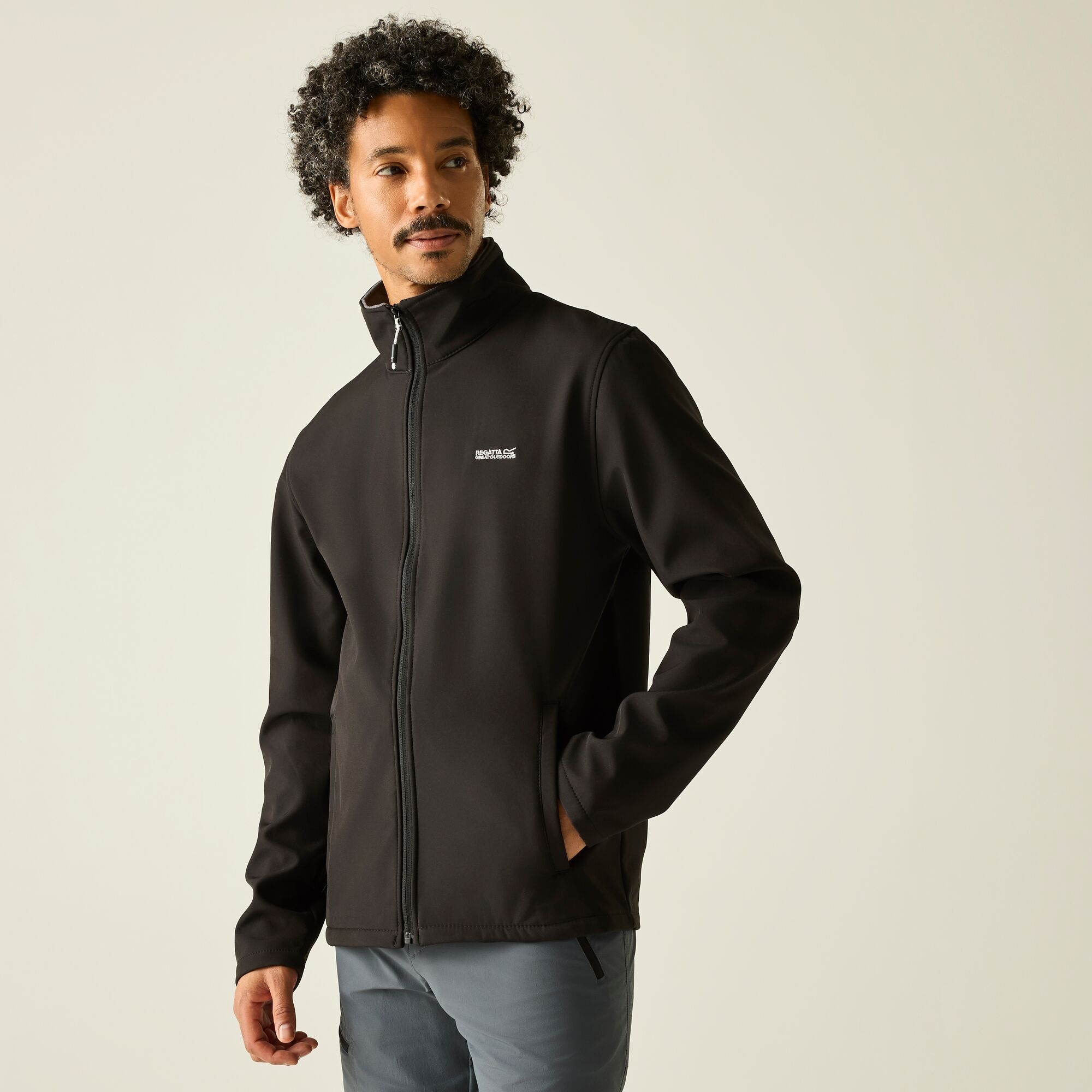 Regatta   Kurtka męska softshell przeciwdeszczowy Cera V Czarny