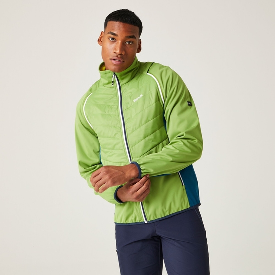 Steren Hybrid II Homme Veste softshell Vert