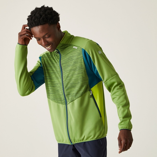 Men's Yare VIII Full Zip Jacket Piquant Green Moroccan Blue Citron Lime