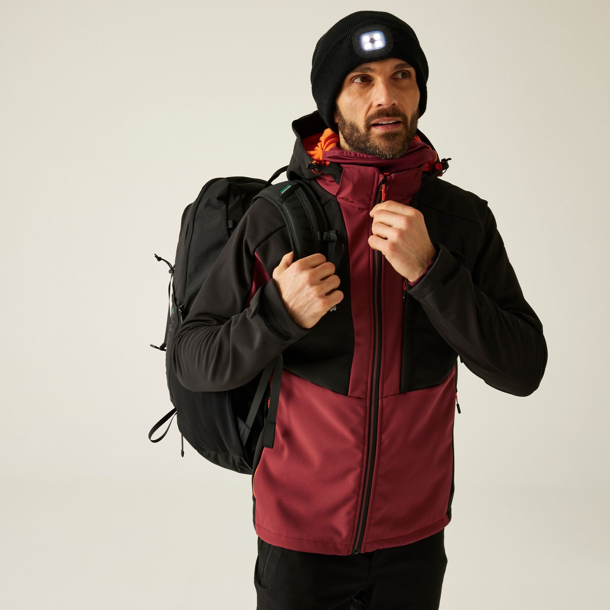 Regatta Kurtka męska softshell wodoodporny Hewitts Burgundowy