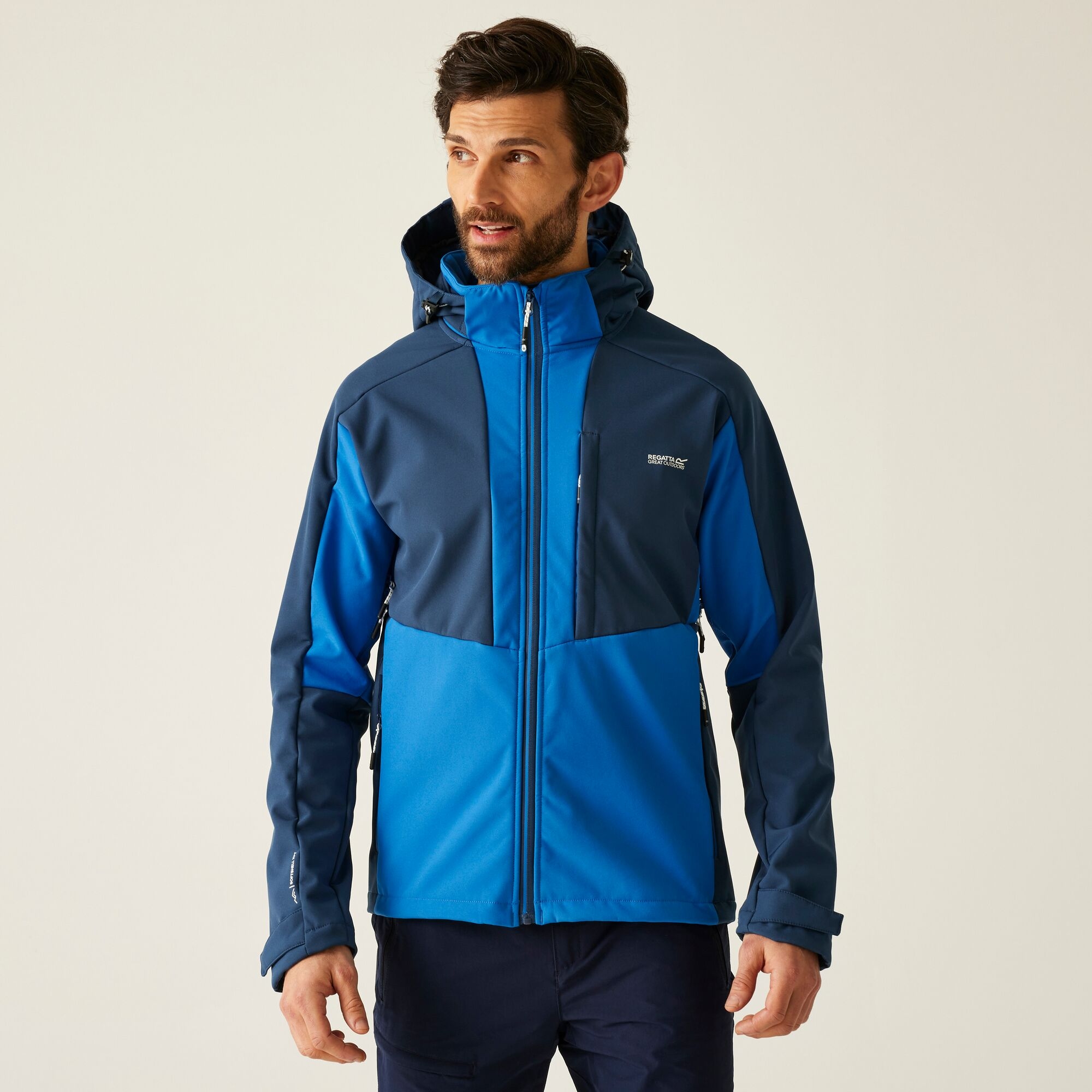 Regatta Kurtka męska softshell wodoodporny Hewitts Niebieski