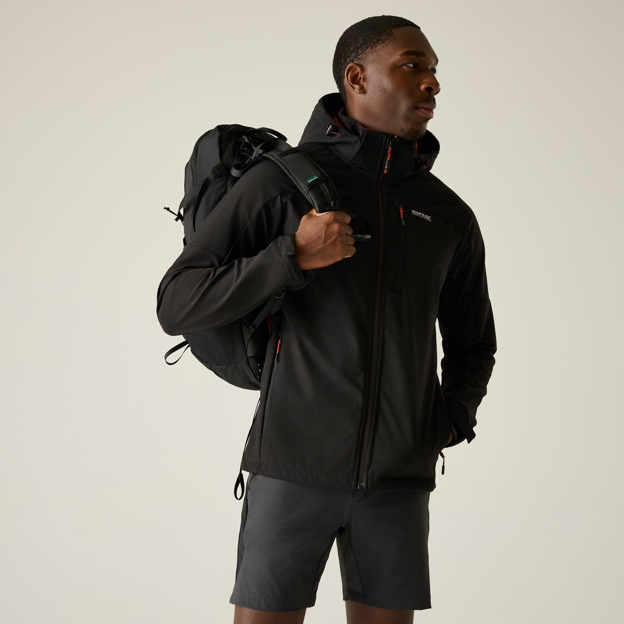 Regatta   Kurtka softshell męska z membraną Arana Czarny