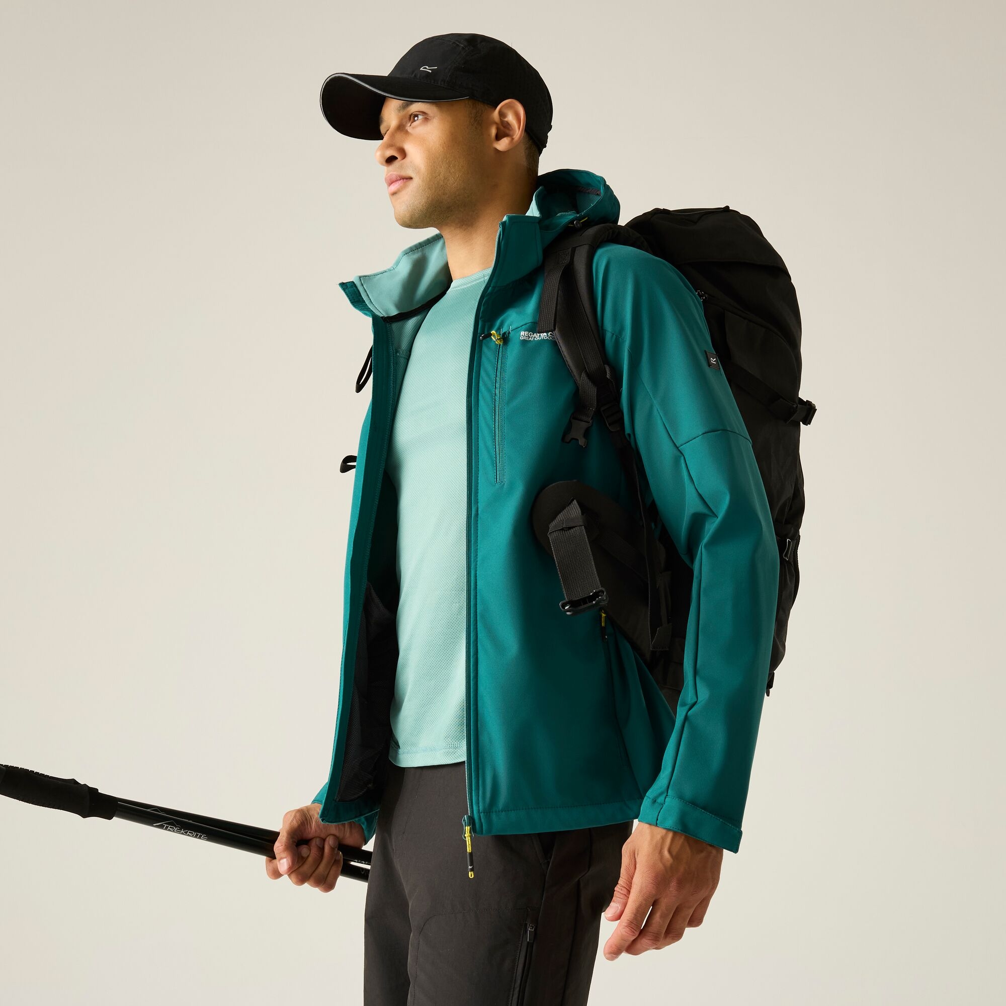 Herren Softshell Wasserdichte Jacke Größe M Grün Regatta