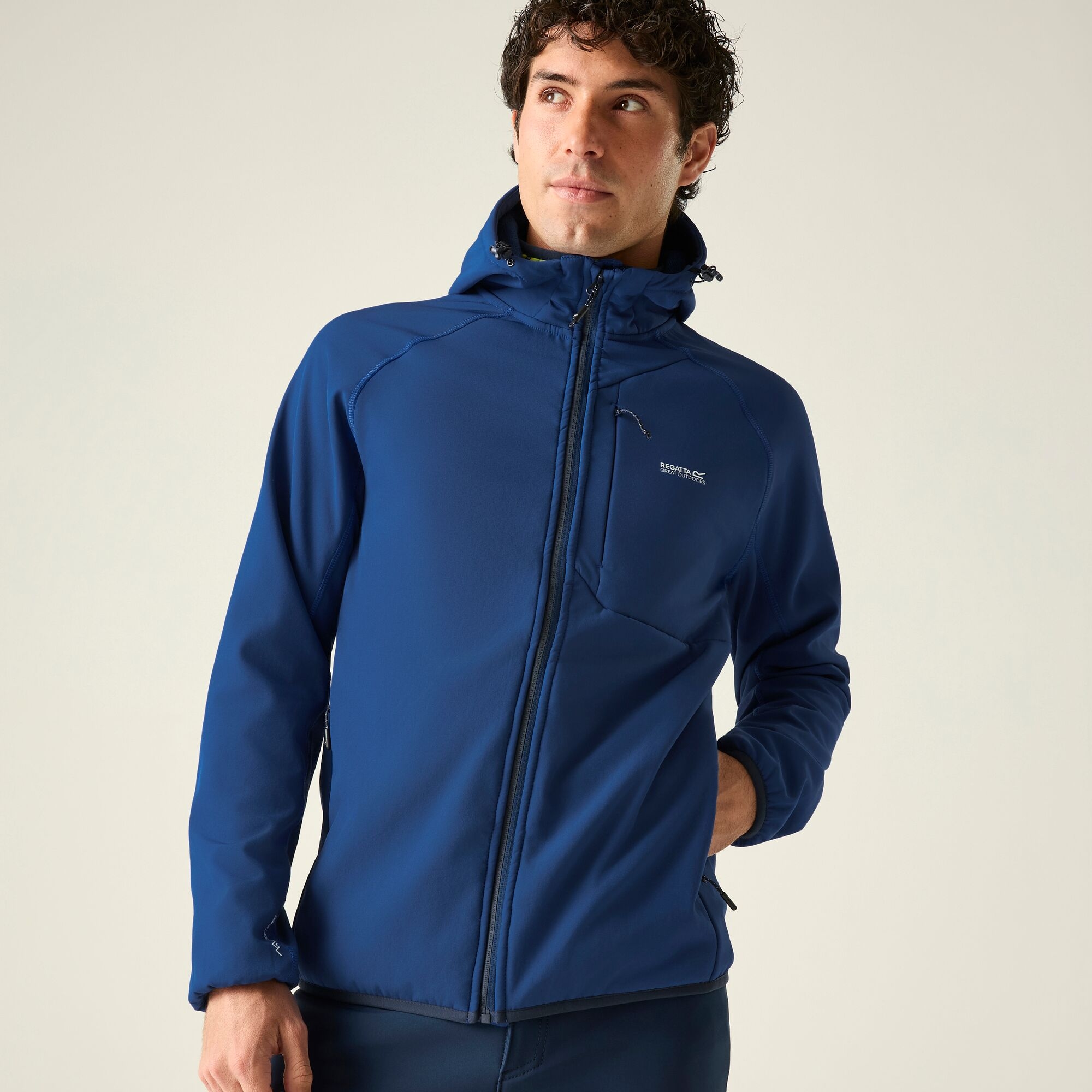 Regatta   Kurtka softshell męska Ossek z kapturem Niebieski