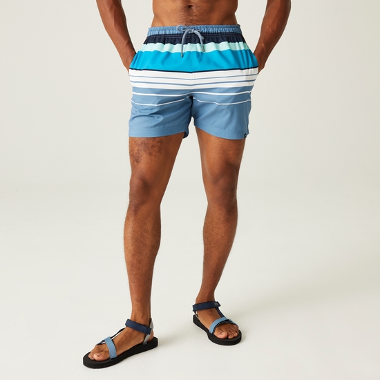 Men's Loras Swim Shorts Coronet Blue Stripe