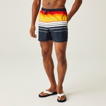 Navy Orange Stripe