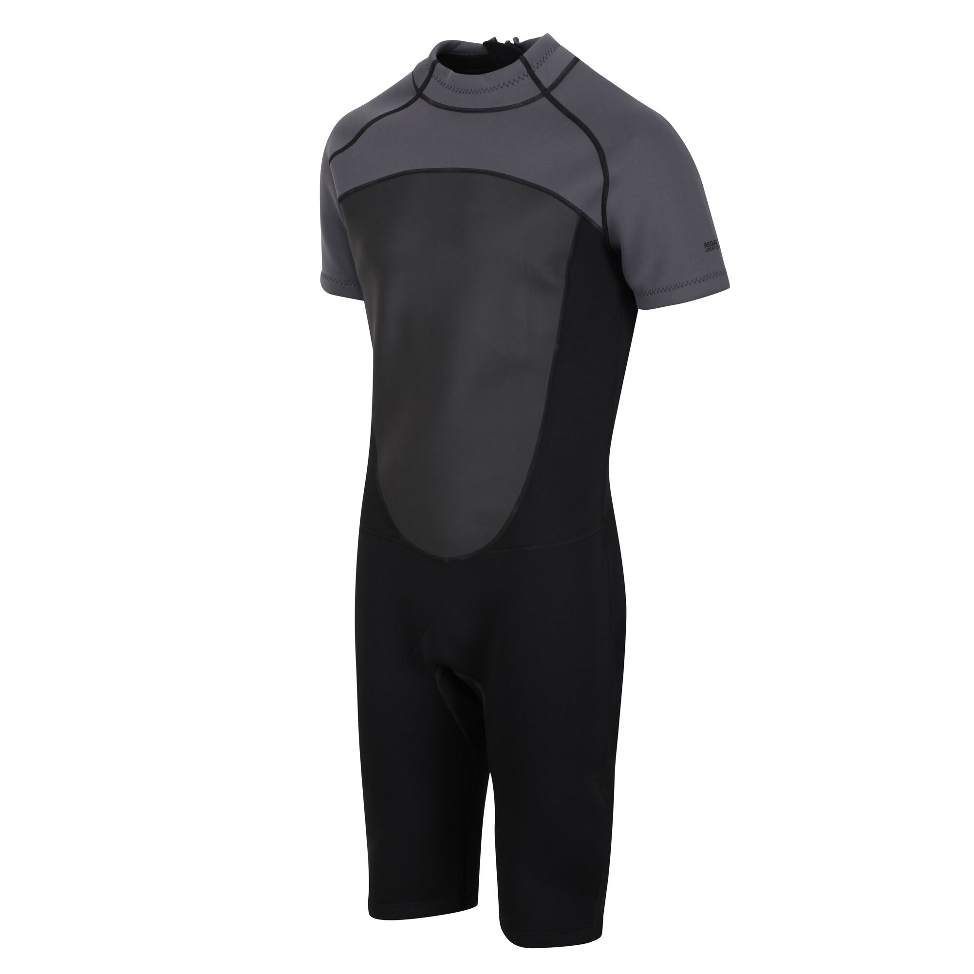 Regatta (M/L, Black/Dark Grey) Mens Light Weight Quick Drying Warm Water Sports Surfing Short Wetsuit - Image 3