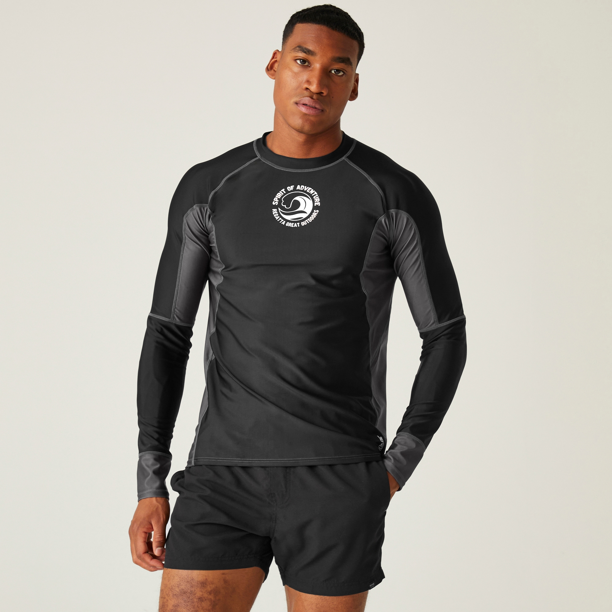 Regatta Męski rashguard Long Sleeve Czarny
