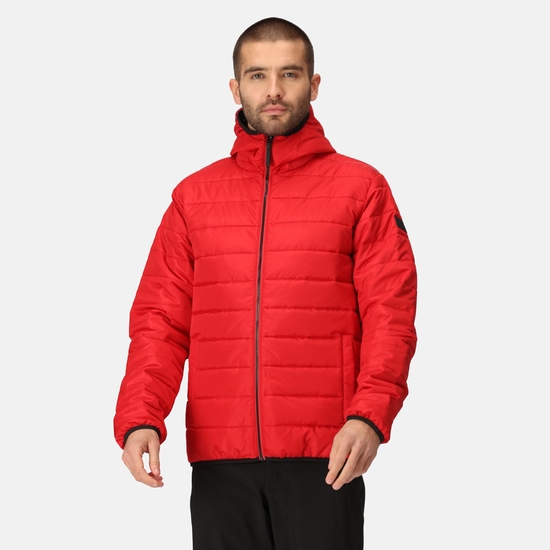 Veste à capuche Homme matelassée isolante HELFA Rouge