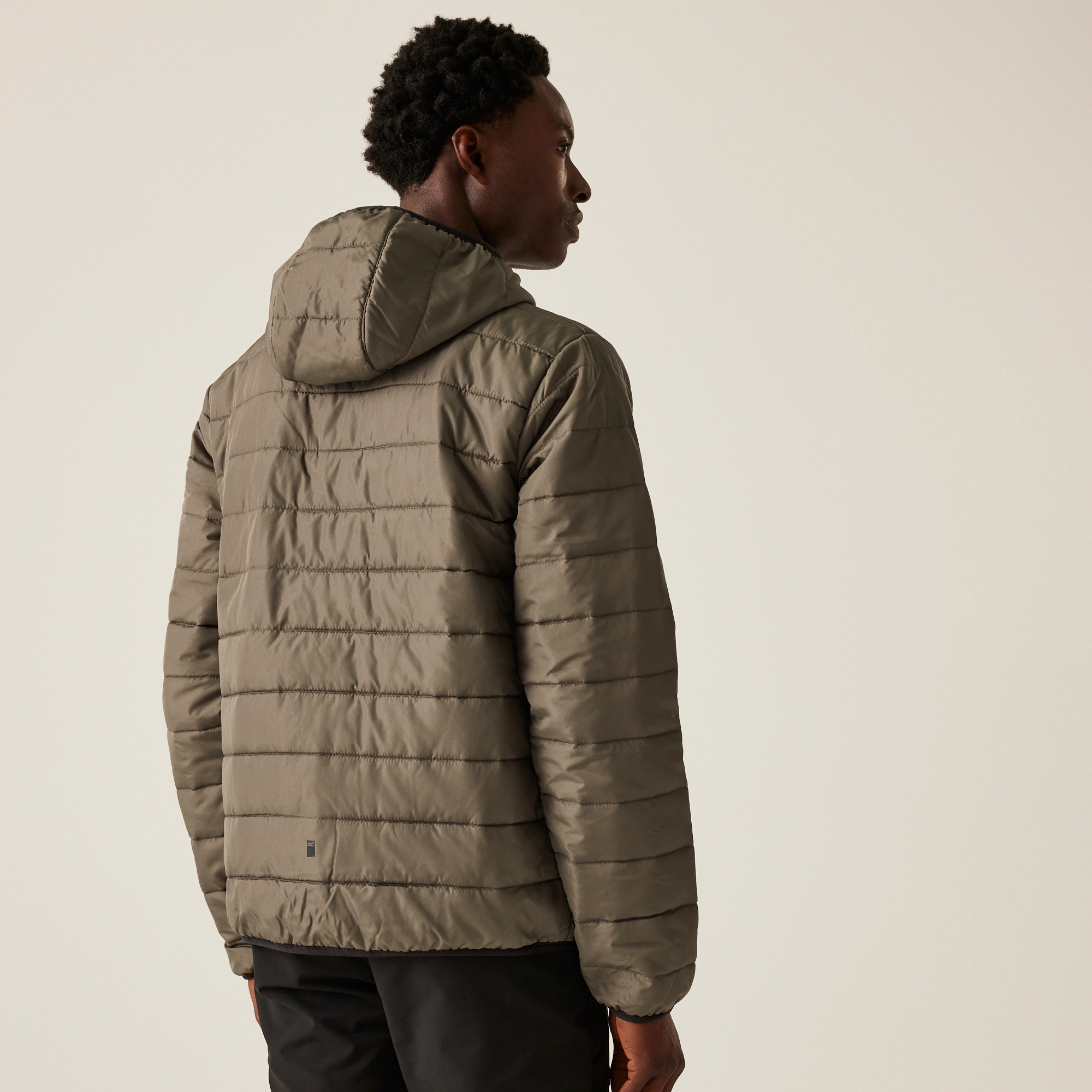 Regatta Kurtka męska przejściowa z kapturem Helfa Szarozielony