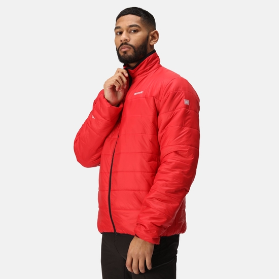 Freezeway III Homme Veste de marche légère chaude matelassée à capuche Rouge