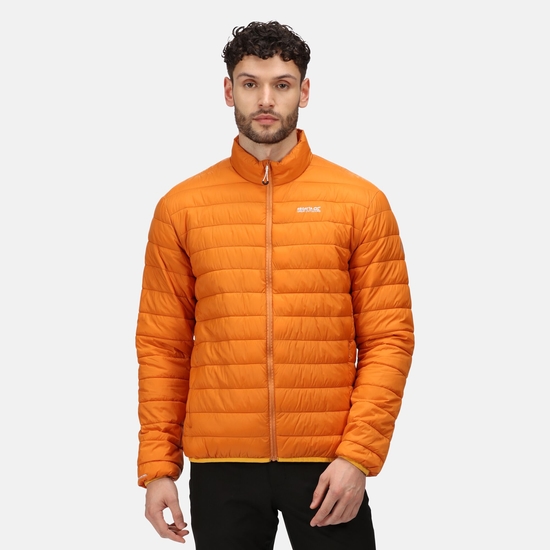 Męska kurtka przejściowa pikowana + worek Hillpack Pomarańczowy