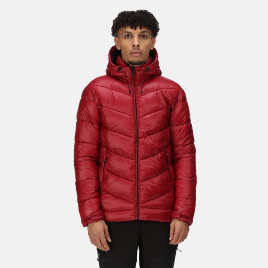 Men's Toploft II Hooded Puffer Jacket Dark Red