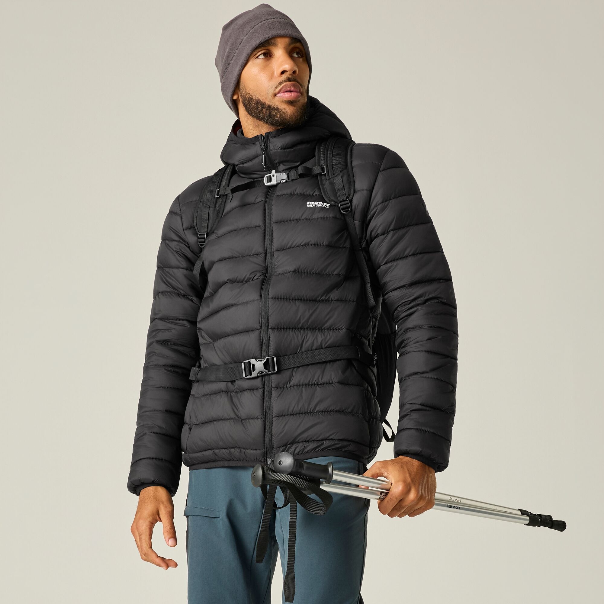 Regatta Men's Hooded Marizion Padded Jacket - Black Large