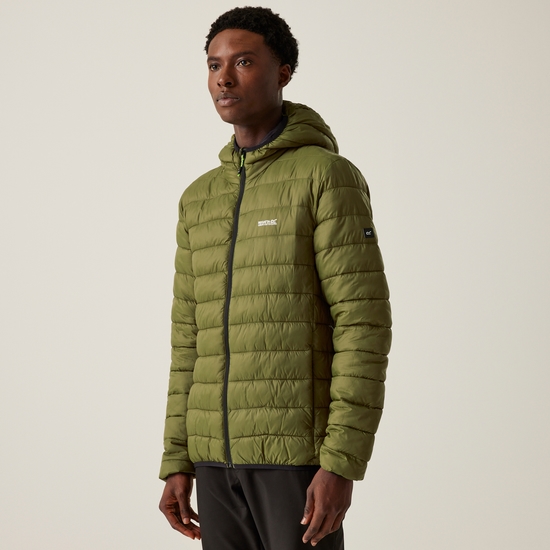 Men's Hooded Marizion Padded Jacket Nephrite Green Black