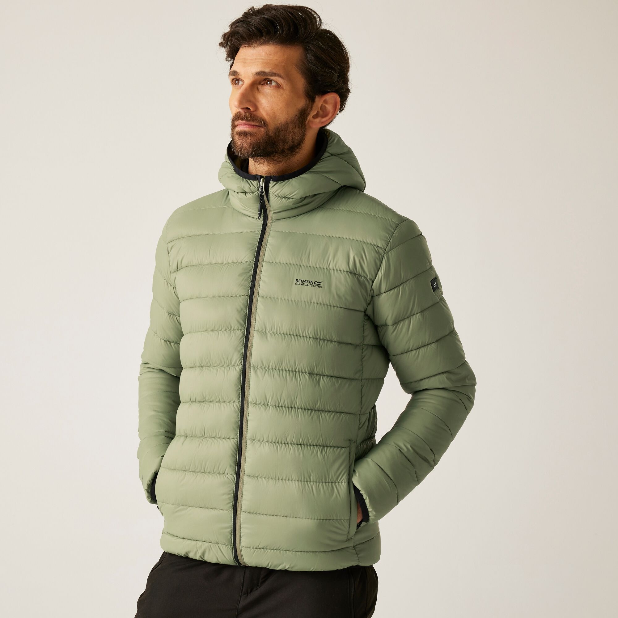 Regatta Hooded Marizion Padded Jacket Size: 3XL Men's Green