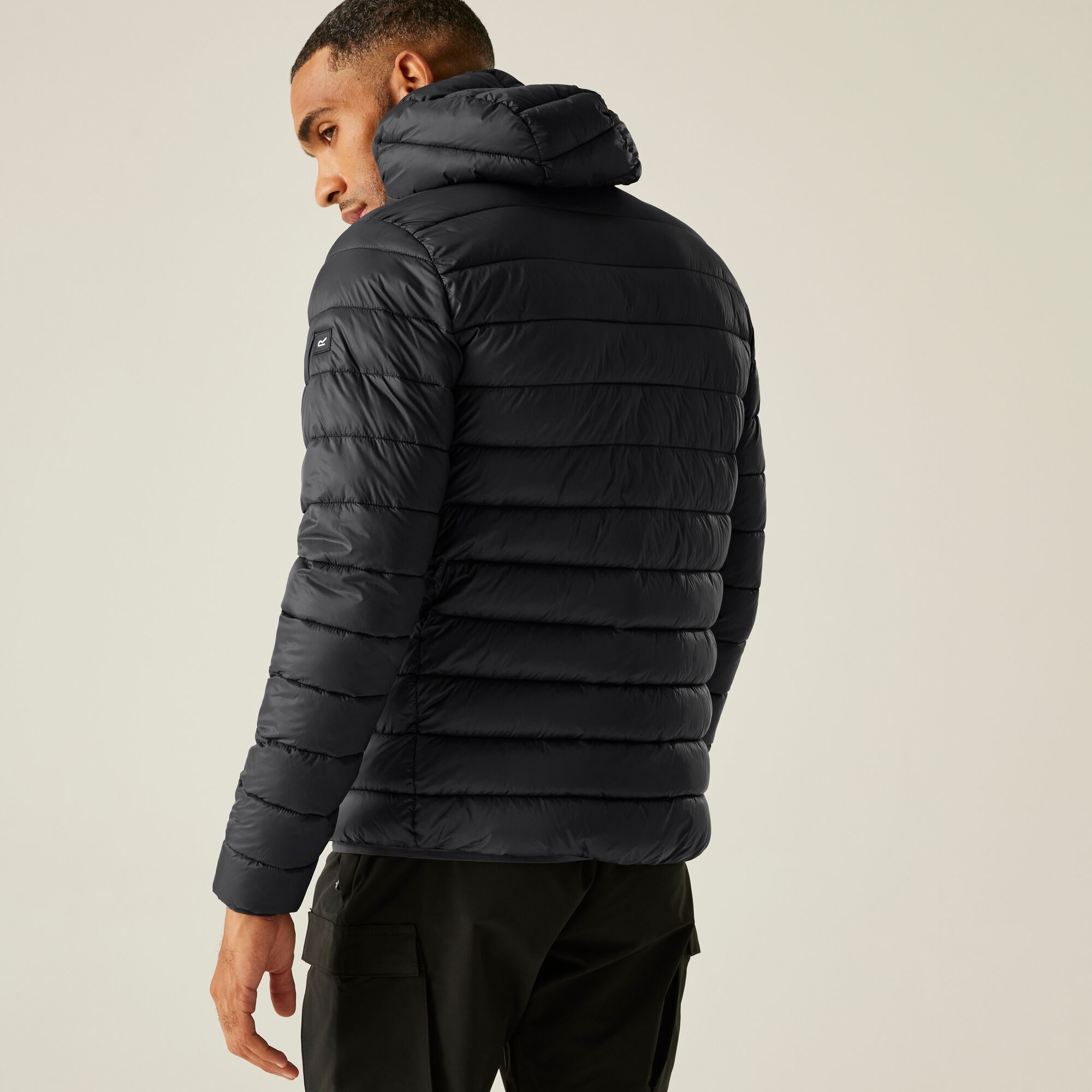 Regatta Kurtka męska przejściowa ocieplana pikowana z kapturem Marizion Szary