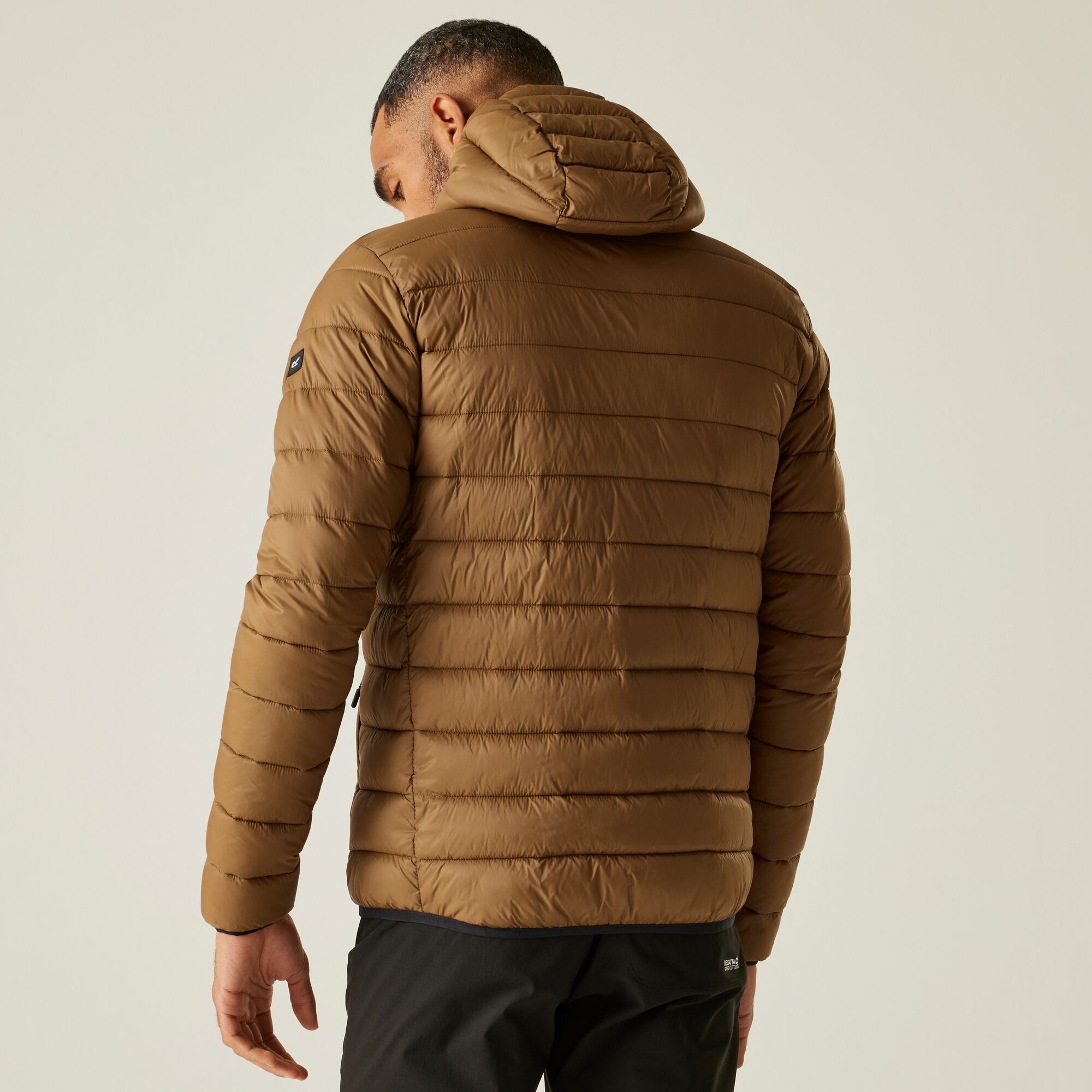 Regatta Kurtka męska przejściowa ocieplana pikowana z kapturem Marizion Brązowy
