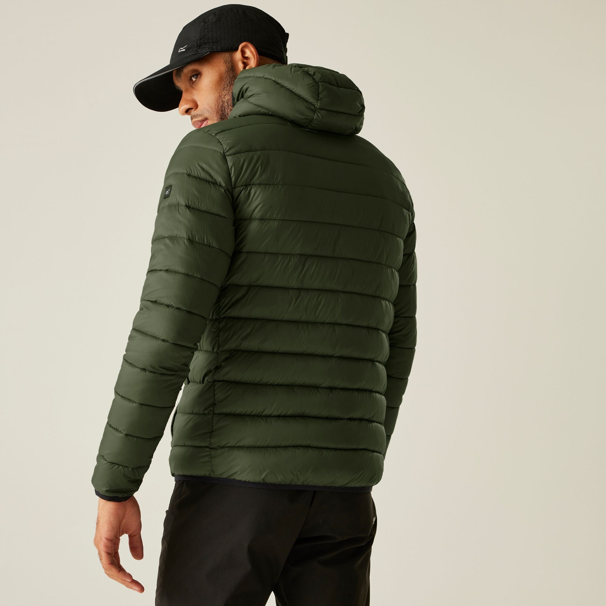 Regatta Kurtka męska przejściowa ocieplana pikowana z kapturem Marizion Zielony