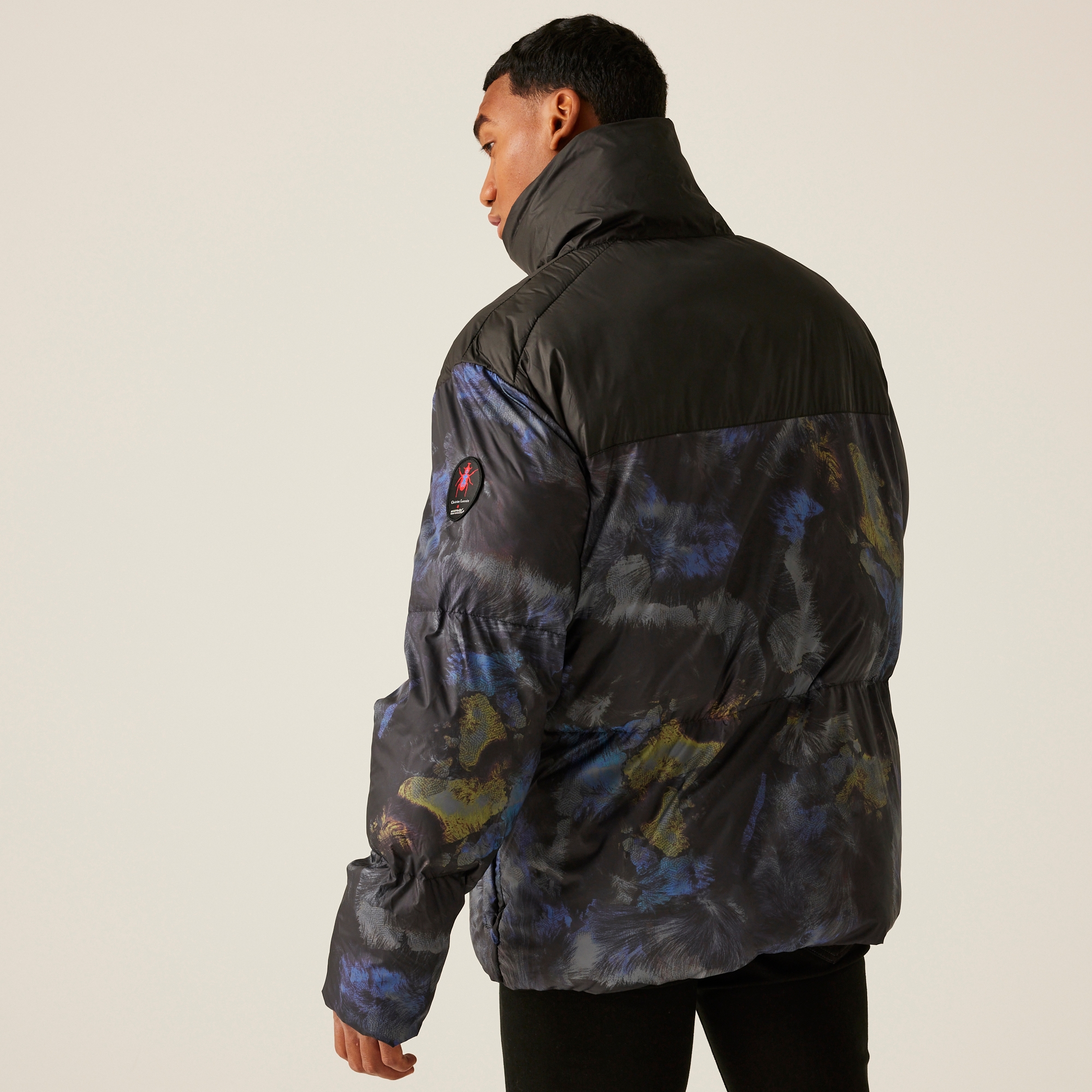 Regatta Christian Lacroix Męska kurtka pikowana zimowa Barbegal Czarny we wzór