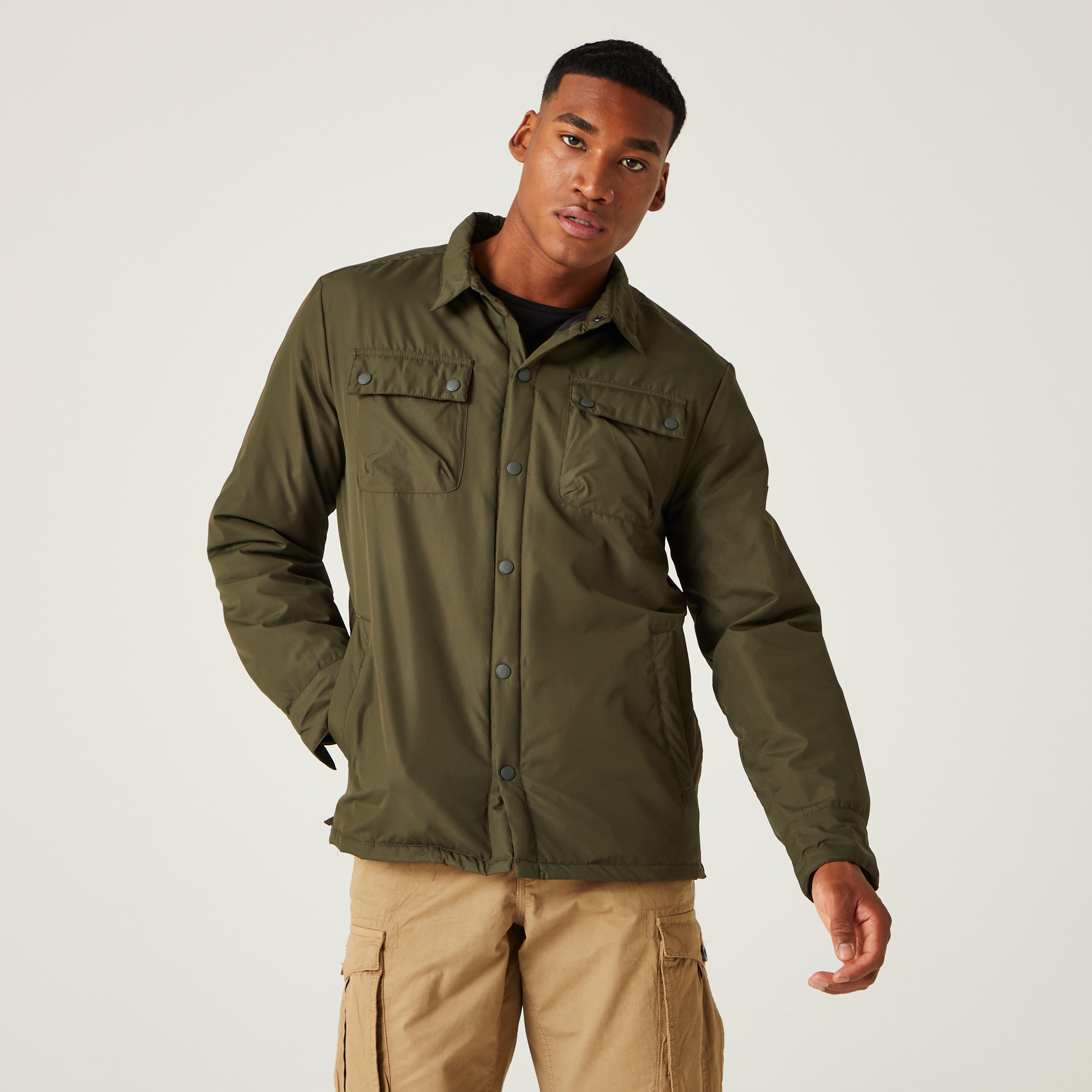 Regatta Męska kurtka Vinca Shacket Ciemne khaki