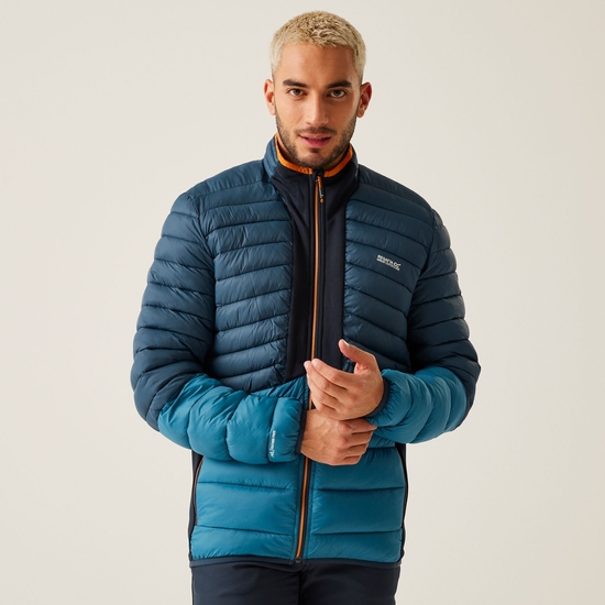 Veste Leedre Hybrid pour homme Bleu