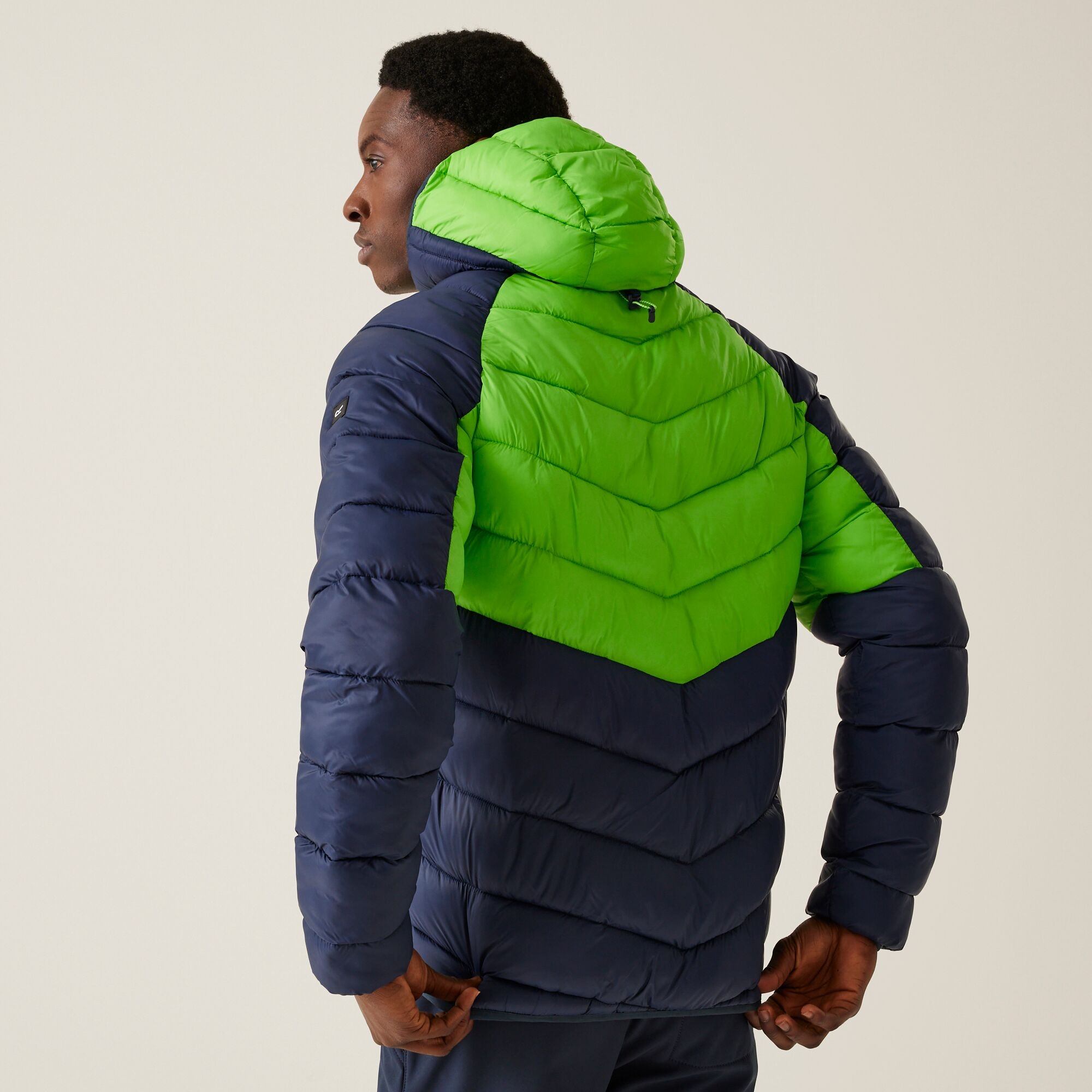 Regatta Regatta Kurtka męska przejściowa ocieplana pikowana z kapturem Dalent Zielony