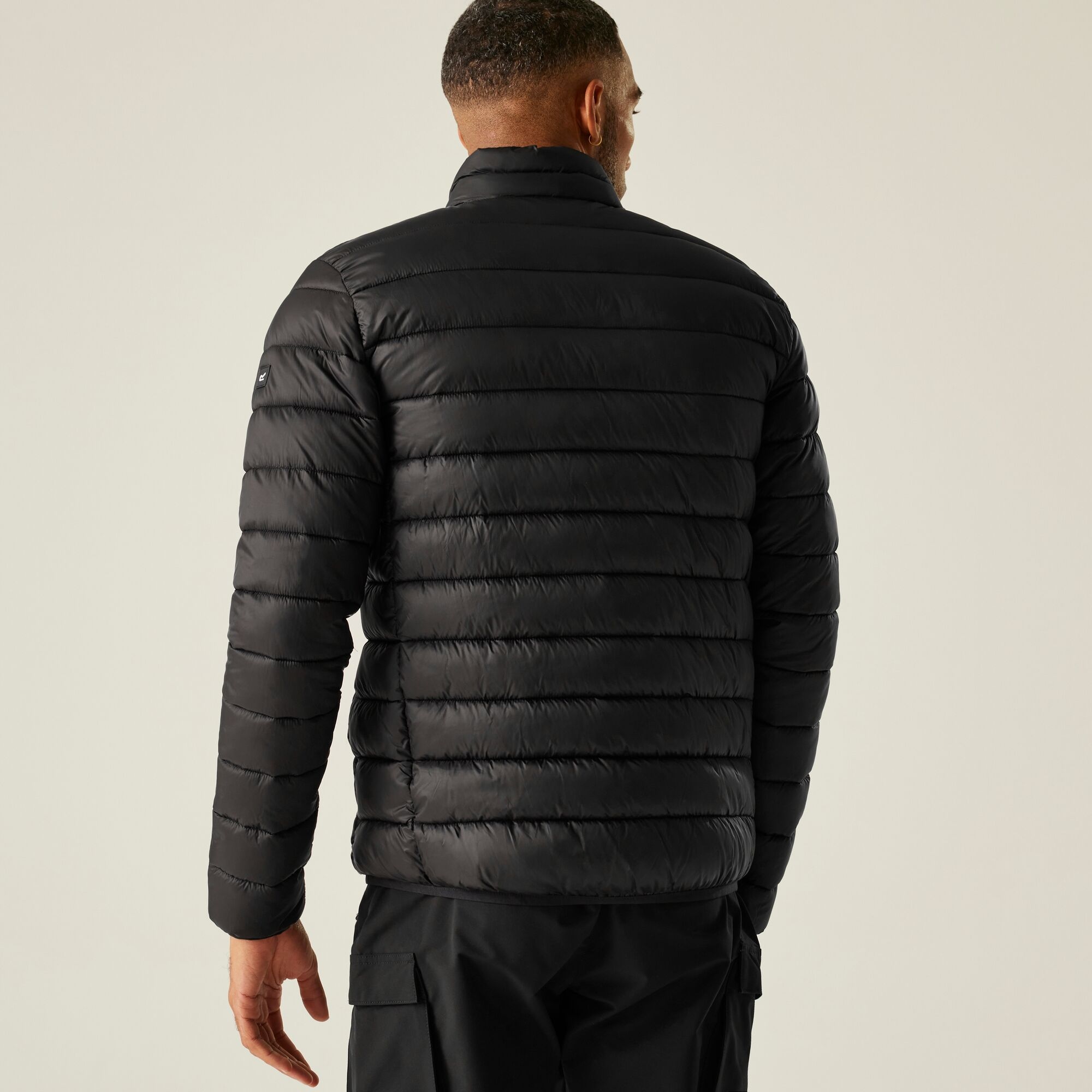 Regatta Kurtka męska przejściowa ocieplana pikowana Marizion Czarny